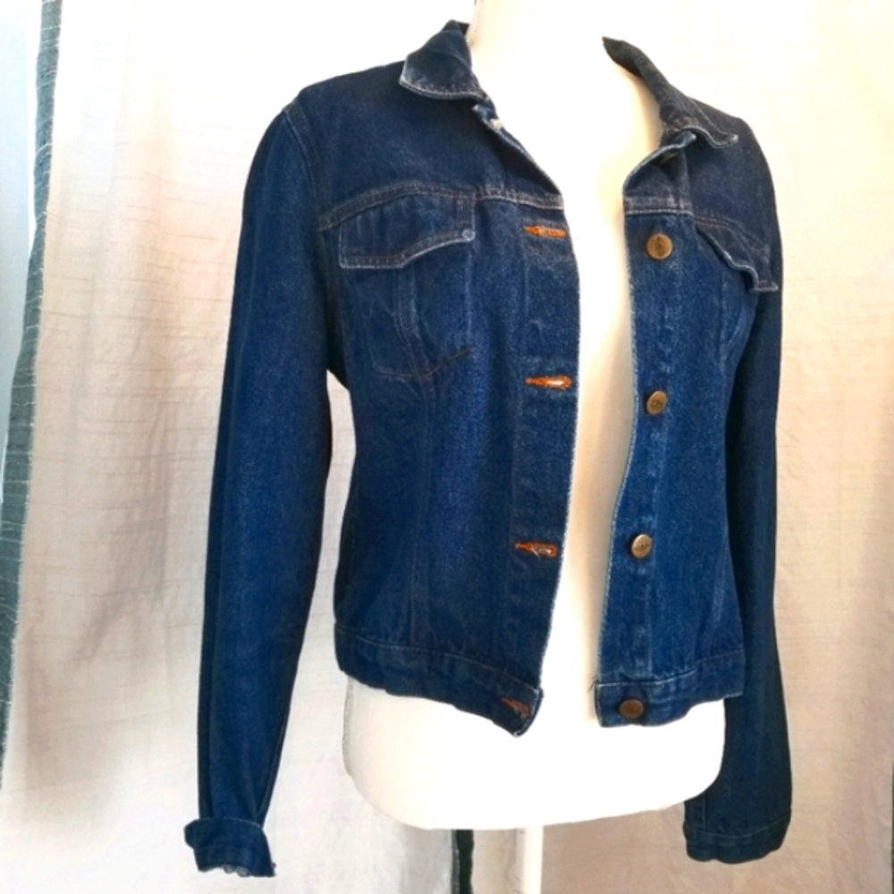 *SOLD* BCBG Dark Denim Jacket - Picture 1 of 5